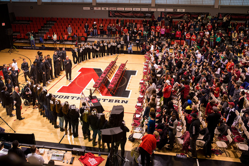 If Northeastern can navigate a tough out-of-conference schedule, it could position itself for another NCAA Selection Sunday viewing party, like in 2014 (Image courtesy of Northeastern University).