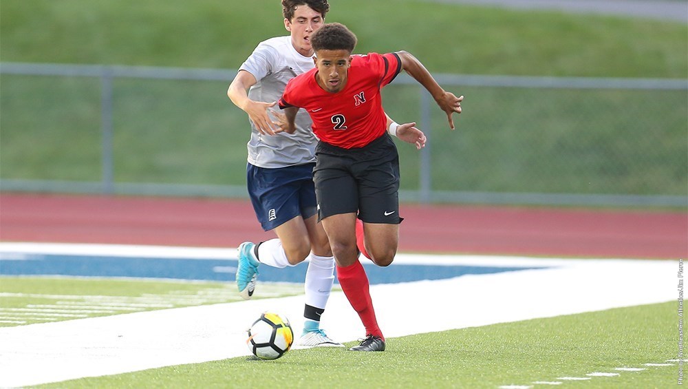 Defender Dante Morrissette was one of 7 NU freshman to make their first appearance on Monday at New Hampshire. (Image Credit: GoNU)