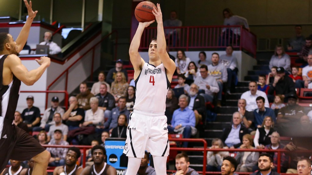 Redshirt senior point guard Vasa Pusica took home All-CAA First-Team honors for the second straight year. (Image Credit: GoNU).